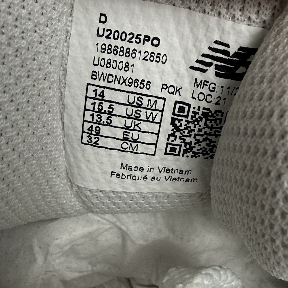 New Balance 2002R Men's Size 14 Womens 15.5 Shoes White Grey Sneakers U20025PO - Picture 8 of 8